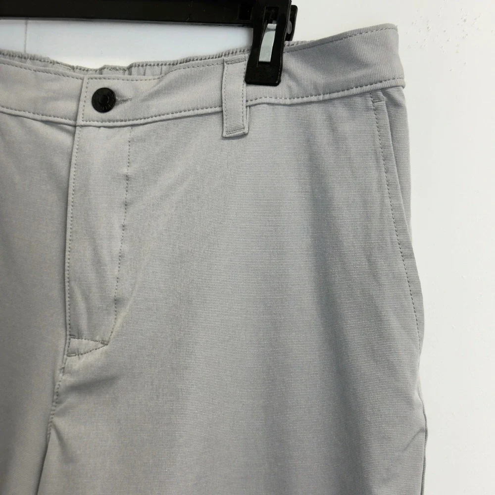 Banana Republic Core Temp Mens 38 Gray Stretch Golf Shorts Elastic Waist 10